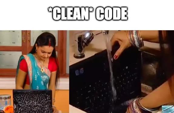 Clean code meme